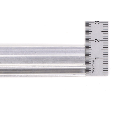 EB-1255 Профиль h-образный 2500*17,5*6,5 мм (база 4,0) материал алюминий анодированный применяется как крепеж для промышленной щетки полосовой линейной уплотнительной для откатных ворот дверей, изображение 9