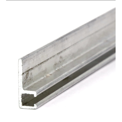 EB-1255 Профиль h-образный 2500*17,5*6,5 мм (база 4,0) материал алюминий анодированный применяется как крепеж для промышленной щетки полосовой линейной уплотнительной для откатных ворот дверей, изображение 3