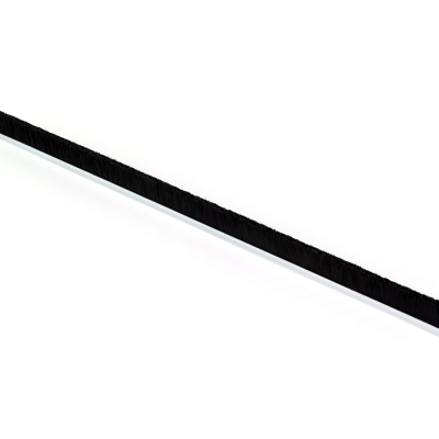 EB-1211 Щетка полосовая линейная 2500 мм (база 5) ворс высотой 15 мм PPL черный 0,15 уплотнительная промышленная для откатных ворот дверей уплотнитель от сквозняка, Высота ворса: 15, изображение 4