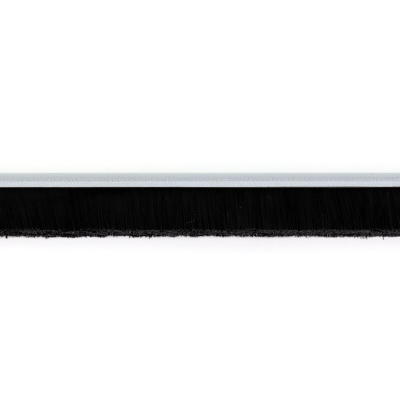 EB-1211 Щетка полосовая линейная 2500 мм (база 5) ворс высотой 15 мм PPL черный 0,15 уплотнительная промышленная для откатных ворот дверей уплотнитель от сквозняка, Высота ворса: 15, изображение 5