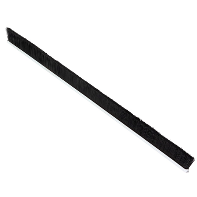 EB-1119 Щетка полосовая линейная 2500 мм (база 5) ворс высотой 20 мм PPL черный 0,20 уплотнительная промышленная для откатных ворот дверей уплотнитель от сквозняка, Высота ворса: 20, изображение 3