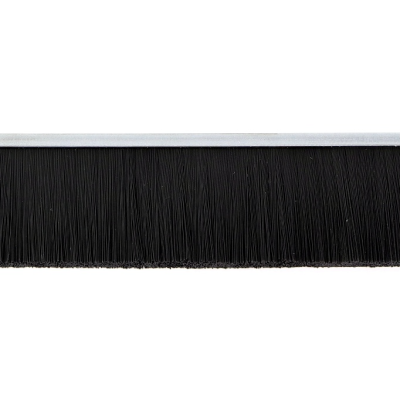 EB-1210 Щетка полосовая линейная 2500 мм (база 4) ворс высотой 34 мм PPL черный 0,20 уплотнительная промышленная для откатных ворот дверей уплотнитель от сквозняка, Высота ворса: 34, изображение 4