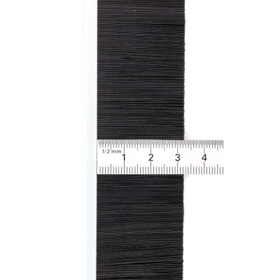 EB-1121 Щетка полосовая линейная 2500 мм (база 5) ворс высотой 33 мм PPL черный 0,25 уплотнительная промышленная для откатных ворот дверей уплотнитель от сквозняка, Высота ворса: 33, изображение 2