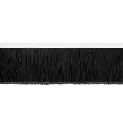EB-1121 Щетка полосовая линейная 2500 мм (база 5) ворс высотой 33 мм PPL черный 0,25 уплотнительная промышленная для откатных ворот дверей уплотнитель от сквозняка, Высота ворса: 33, изображение 3