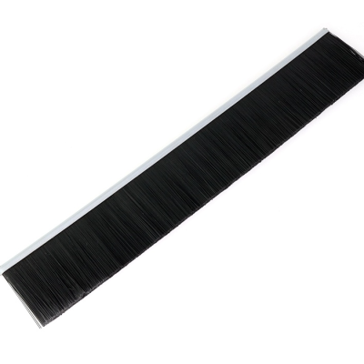 EB-1121 Щетка полосовая линейная 2500 мм (база 5) ворс высотой 33 мм PPL черный 0,25 уплотнительная промышленная для откатных ворот дверей уплотнитель от сквозняка, Высота ворса: 33, изображение 5