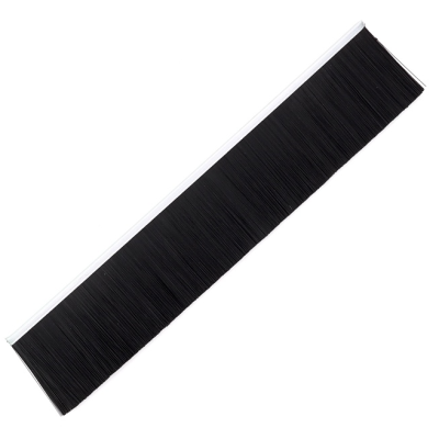 EB-1122 Щетка полосовая линейная 2500 мм (база 5) ворс высотой 45 мм PPL черный 0,25 уплотнительная промышленная для откатных ворот дверей уплотнитель от сквозняка, Высота ворса: 45, изображение 5