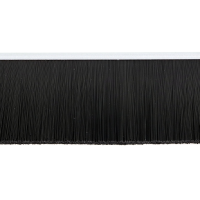 EB-1122 Щетка полосовая линейная 2500 мм (база 5) ворс высотой 45 мм PPL черный 0,25 уплотнительная промышленная для откатных ворот дверей уплотнитель от сквозняка, Высота ворса: 45, изображение 8