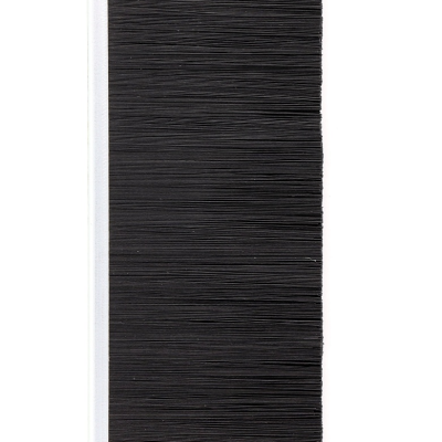 EB-1123 Щетка полосовая линейная 2500 мм (база 5) ворс высотой 55 мм PPL черный 0,25 уплотнительная промышленная для откатных ворот дверей уплотнитель от сквозняка, Высота ворса: 55, изображение 4