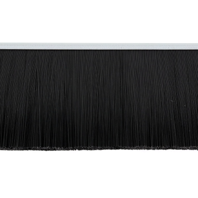 EB-1212 Щетка полосовая линейная 2500 мм (база 5) ворс высотой 65 мм PPL черный 0,25 уплотнительная промышленная для откатных ворот дверей уплотнитель от сквозняка, Высота ворса: 65, изображение 4