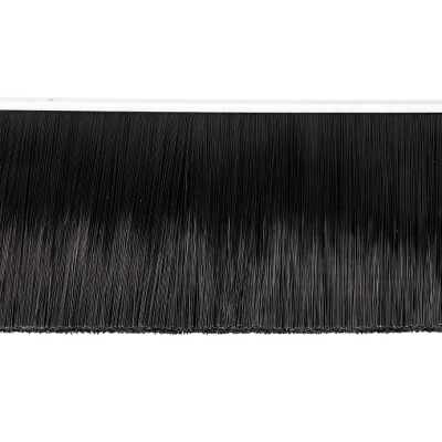 EB-1124 Щетка полосовая линейная 2500 мм (база 5) ворс высотой 75 мм PPL черный 0,25 уплотнительная промышленная для откатных ворот дверей уплотнитель от сквозняка, Высота ворса: 75, изображение 4