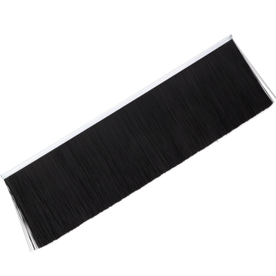 EB-1124 Щетка полосовая линейная 2500 мм (база 5) ворс высотой 75 мм PPL черный 0,25 уплотнительная промышленная для откатных ворот дверей уплотнитель от сквозняка, Высота ворса: 75, изображение 5