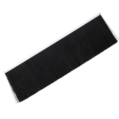 EB-1125 Щетка полосовая линейная 2500 мм (база 5) ворс высотой 85 мм PPL черный 0,25 уплотнительная промышленная для откатных ворот дверей уплотнитель от сквозняка, Высота ворса: 85, изображение 3