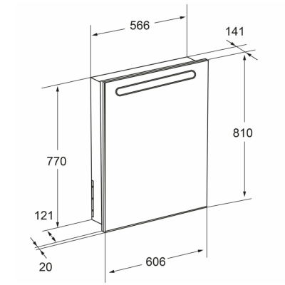Шкаф зеркальный Roca Victoria Nord ZRU9000030 60 см R белый глянец, изображение 10