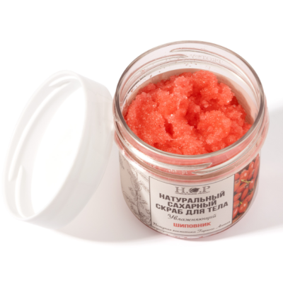 Скраб для тела сахарный "ШИПОВНИК" увлажняющий
