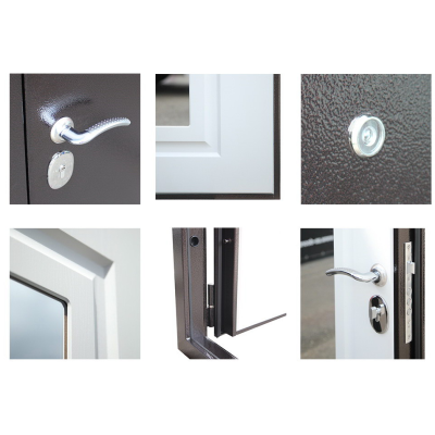 Входная стальная дверь АСД «Комфорт» с зеркалом для квартиры, Размер блока: 880х2050, Сторона открывания: левая (петли слева), изображение 11