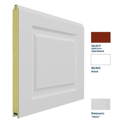 Панель 575мм Нфиленка260/Нстукко красно-коричневый (RAL8017)/белая (RAL9003), 3F260/S00-8017/9003, Цвет: красно-коричневый, изображение 2