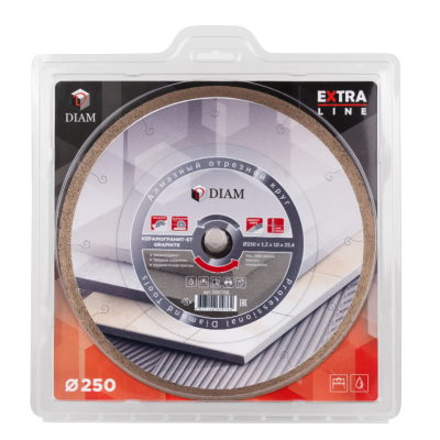 Алмазный диск керамогранит Diam ST GRAPHITE 250 мм 000708, изображение 3