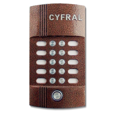Аудиопанель CYFRAL M-10M/T, врезной, медный