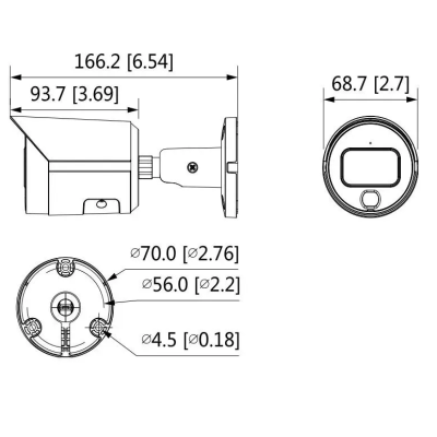 2Мп цилиндрическая видеокамера DH-IPC-HFW2239SP-SA-LED-0360B Dahua, изображение 4
