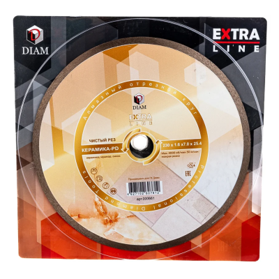 Алмазный диск DIAM керамика-PD Extra Line Ø230x1,6x7,0x25,4 000661, изображение 2