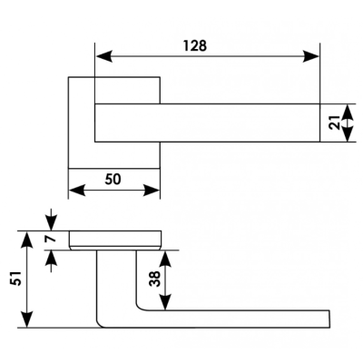 Ручка дверная Morelli LUXURY (HORIZONT/ГОРИЗОНТ) SQ BIA Белый, изображение 2