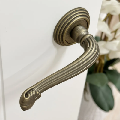 Ручка дверная межкомнатная Rucetti (Ручетти) RAP-CLASSIC-L 4 OMB цвет - старая матовая бронза, изображение 3