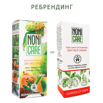 Энергетический крем для лица с УФ-фильтром NONICARE - Day Face Cream 50 мл, изображение 4