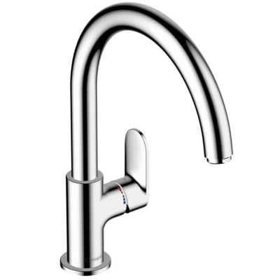 Кухонный смеситель, однорычажный с поворотным изливом, Hansgrohe Vernis Blend 71870000, хром