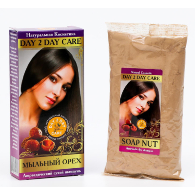 Шампунь аюрведический сухой Дэй Ту Дэй Кэр мыльный орех, 100 г, изображение 2