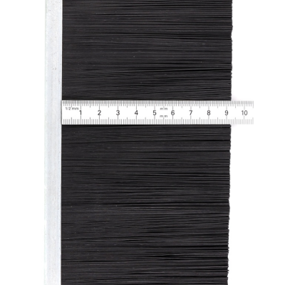 EB-1285 Щетка полосовая линейная 2500 мм (база 8) ворс высотой 92 мм PPL черный 0,50 уплотнительная промышленная для откатных ворот дверей уплотнитель от сквозняка, Высота ворса: 92, Цвет: черный, изображение 3