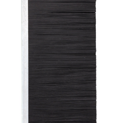 EB-1285 Щетка полосовая линейная 2500 мм (база 8) ворс высотой 92 мм PPL черный 0,50 уплотнительная промышленная для откатных ворот дверей уплотнитель от сквозняка, Высота ворса: 92, Цвет: черный, изображение 4