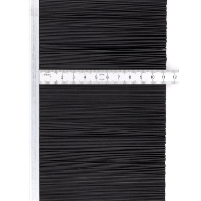 EB-1286 Щетка полосовая линейная 2500 мм (база 8) ворс высотой 112 мм PPL черный 1,00 уплотнительная промышленная для откатных ворот дверей уплотнитель от сквозняка, Высота ворса: 112, Цвет: черный, изображение 3