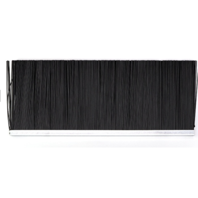 EB-1286 Щетка полосовая линейная 2500 мм (база 8) ворс высотой 112 мм PPL черный 1,00 уплотнительная промышленная для откатных ворот дверей уплотнитель от сквозняка, Высота ворса: 112, Цвет: черный, изображение 4