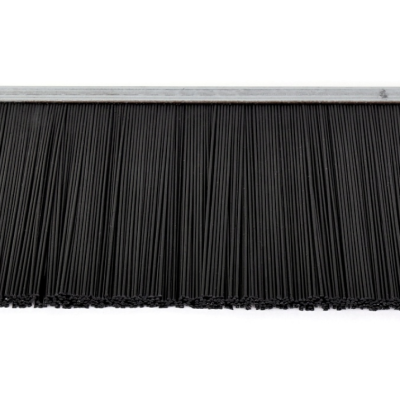 EB-1286 Щетка полосовая линейная 2500 мм (база 8) ворс высотой 112 мм PPL черный 1,00 уплотнительная промышленная для откатных ворот дверей уплотнитель от сквозняка, Высота ворса: 112, Цвет: черный, изображение 5