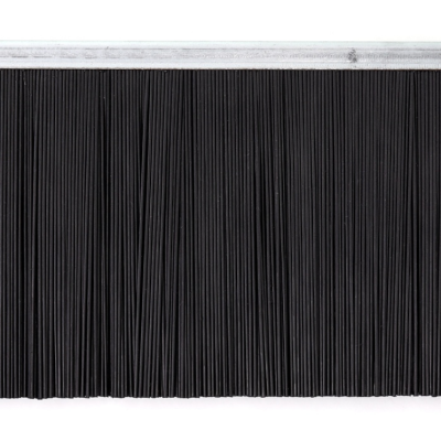 EB-1286 Щетка полосовая линейная 2500 мм (база 8) ворс высотой 112 мм PPL черный 1,00 уплотнительная промышленная для откатных ворот дверей уплотнитель от сквозняка, Высота ворса: 112, Цвет: черный, изображение 6