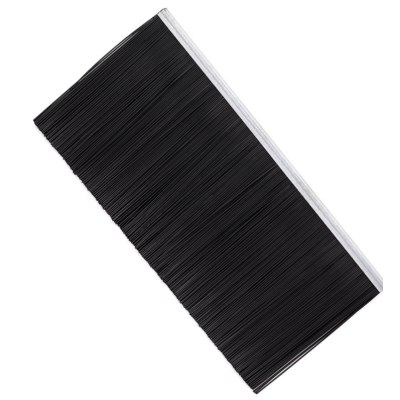 EB-1287 Щетка полосовая линейная 2500 мм (база 8) ворс высотой 137 мм PPL черный 1,00 уплотнительная промышленная для откатных ворот дверей уплотнитель от сквозняка, Высота ворса: 137, Цвет: черный, изображение 2