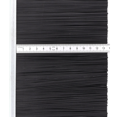 EB-1287 Щетка полосовая линейная 2500 мм (база 8) ворс высотой 137 мм PPL черный 1,00 уплотнительная промышленная для откатных ворот дверей уплотнитель от сквозняка, Высота ворса: 137, Цвет: черный, изображение 3