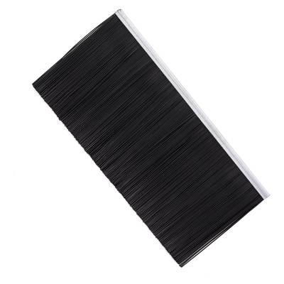 EB-1293 Щетка полосовая линейная 2500 мм (база 8) ворс высотой 175 мм PPL черный 1,50 уплотнительная промышленная для откатных ворот дверей уплотнитель от сквозняка, Высота ворса: 175, Цвет: черный, изображение 3