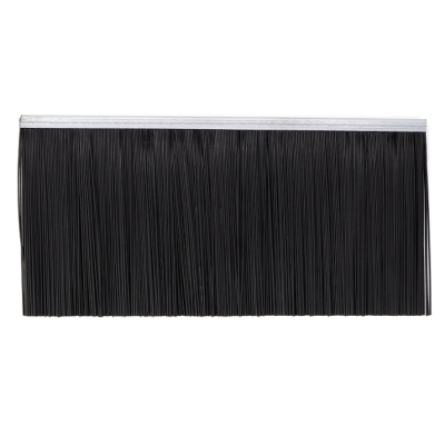 EB-1294 Щетка полосовая линейная 2500 мм (база 8) ворс высотой 200 мм PPL черный 1,50 уплотнительная промышленная для откатных ворот дверей уплотнитель от сквозняка, Высота ворса: 200, Цвет: черный, изображение 2