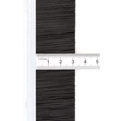 EB-1166 Щетка полосовая линейная 2500 мм (база 8) ворс высотой 32 мм PPL черный 0,50 уплотнительная промышленная для откатных ворот дверей уплотнитель от сквозняка, Высота ворса: 32, Цвет: черный, изображение 6