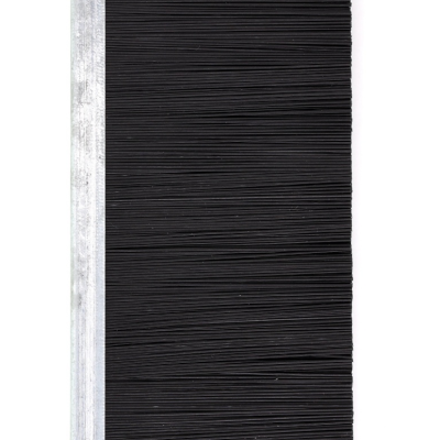 EB-1284 Щетка полосовая линейная 2500 мм (база 8) ворс высотой 67 мм PPL черный 0,50 уплотнительная промышленная для откатных ворот дверей уплотнитель от сквозняка, Высота ворса: 67, Цвет: черный, изображение 6