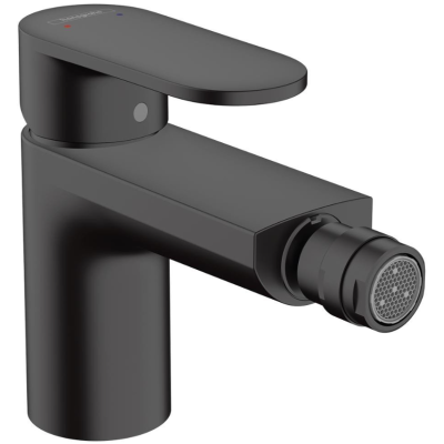 Hansgrohe Vernis Blend Смеситель для биде однорычажный со сливным гарнитуром черный матовый 71210670