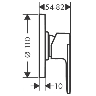Смеситель для душа однорычажный Hansgrohe Vernis Blend 71649000, хром, изображение 2