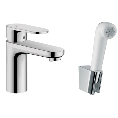 Смеситель Hansgrohe Vernis Blend 71215000 для раковины с гигиеническим душем, хром