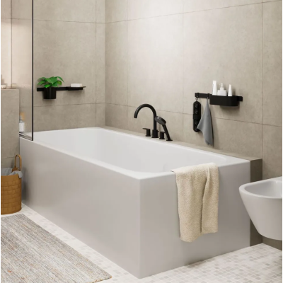 Hansgrohe Vernis Blend Смеситель на край ванны на 4 отверстия черный матовый 71456670, изображение 4