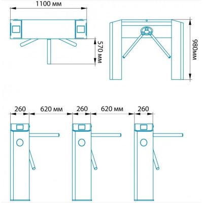 Турникет-трипод БЛОКПОСТ ТМБ 800, изображение 8
