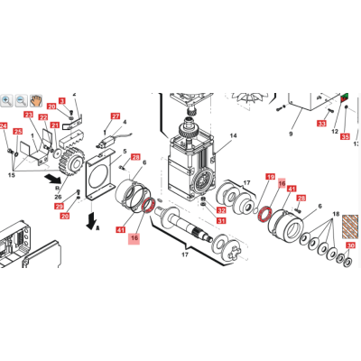 7093185 уплотнительное кольцо вала для привода откатных ворот серии 884 MC 3PH, изображение 3