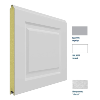 Панель 575мм Нфиленка260/Нстукко серебро (RAL9006)/белая (RAL9003), 3F260/S00-9006/9003, Цвет: серебристый, изображение 2