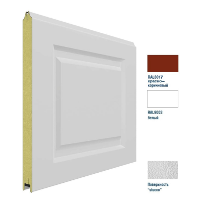 Панель 575мм Нфиленка300/Нстукко красно-коричневый (RAL8017)/белая (RAL9003), 3F300/S00-8017/9003, Цвет: красно-коричневый, изображение 2