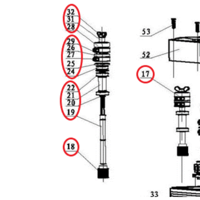 ASI.006 узел кулачков выключателей конечных положений (в сборе) для навального привода An-motors, изображение 2